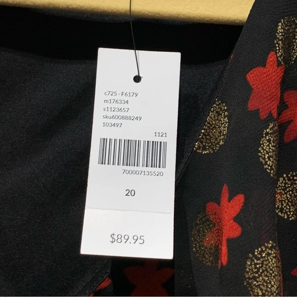 Lane Bryant - Maxi Dress, Black/Red Gold Polka Dot, W20, Haley Floral print, NWT - Picture 8 of 8